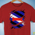 Puppy Pride Flag Ripped Reveal Premium Unisex T-Shirt